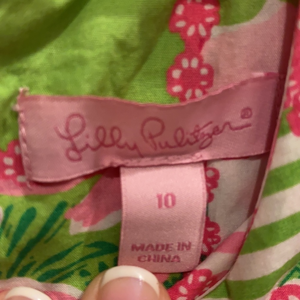 Lilly Pulitzer - girls patchwork dress - size 10 - Picture 3 of 13